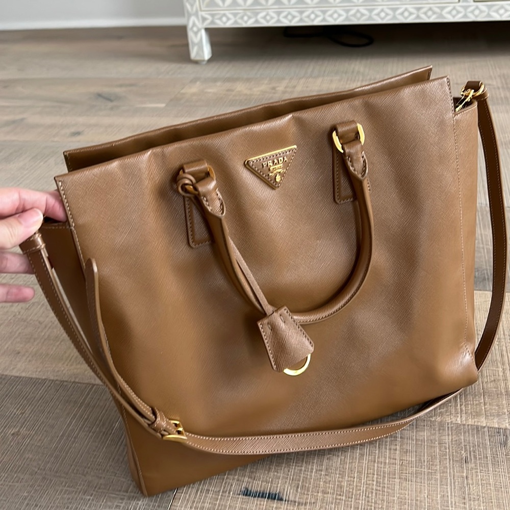 Prada Saffiano Crossbody Work Tote